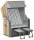 Sunny Smart® Strandkorb Rustikal 15Z grau, creme, weiß, braun Kunststoff, Holz, 1-teilig