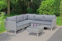 Sunny Smart® Loungegruppe Lancaster grau Kunststoff,...