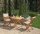 Sunny Smart® Sitzgruppe Bristol creme, braun Holz, 7-teilig