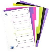 OXFORD Ordnerregister myColour DIN A4 Vollformat blanko...