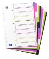 OXFORD Ordnerregister myColour DIN A4 Vollformat blanko...