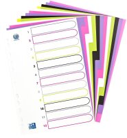 OXFORD Ordnerregister myColour DIN A4 Vollformat blanko...