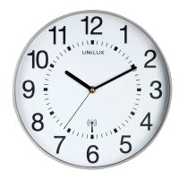 unilux Wanduhr Maxi Wave weiß grau Kunststoff,...