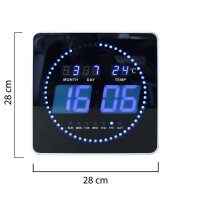 unilux digitale Wanduhr Flo schwarz Aluminium