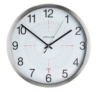 unilux Funkwanduhr Outdoor weiß grau Aluminium,...