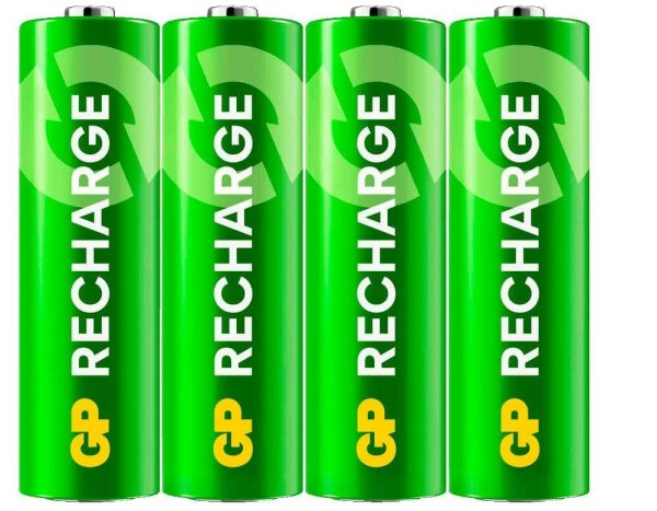 GP Akkus Recharge Ni-MH Mignon AA 2.100 mAh, 4 St.