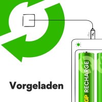 GP Akkus Recharge Ni-MH Mignon AA 2.100 mAh, 4 St.