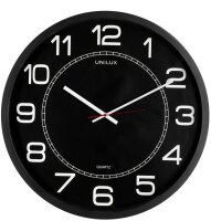unilux Wanduhr Mega schwarz Kunststoff, Ø 57,5 cm