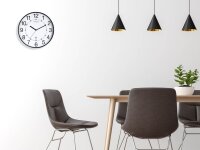 unilux Funkwanduhr Wave weiß grau Kunststoff, Ø 30,0 cm