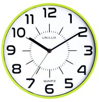 unilux Wanduhr Pop weiß grün Kunststoff,...
