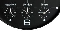 unilux Wanduhr Ontime schwarz Kunststoff, Ø 30,5 cm