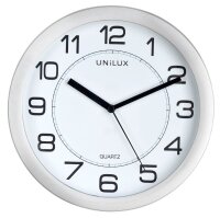 unilux Wanduhr Attraction weiß grau Kunststoff,...