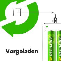GP Akkus Recharge Ni-MH Micro AAA 800 mAh, 4 St.