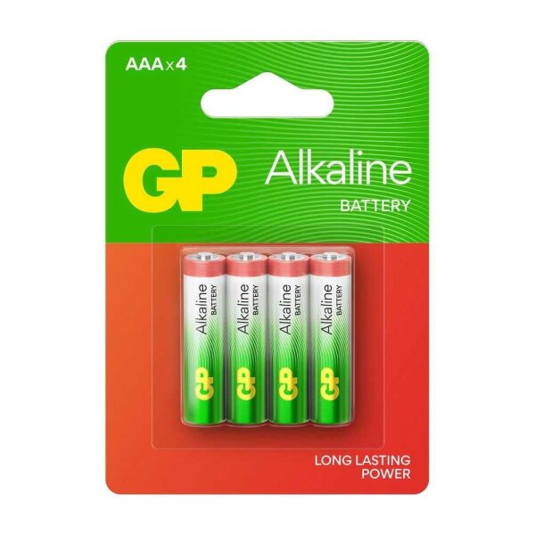 GP Batterien Long Lasting Power Alkaline Micro AAA 1,5 V, 4 St.
