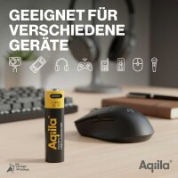 Aqiila® USB-Akkus mit Ladekabel USB-C Li-Ion Mignon AA 2.000 mAh, 4 St.