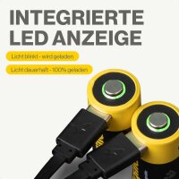 Aqiila® USB-Akkus mit Ladekabel USB-C Li-Ion CR123A 750 mAh, 2 St.