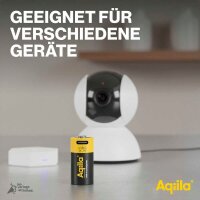 Aqiila® USB-Akkus mit Ladekabel USB-C Li-Ion CR123A 750 mAh, 2 St.