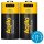 Aqiila® USB-Akkus mit Ladekabel USB-C Li-Ion CR123A 750 mAh, 2 St.
