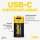 Aqiila® USB-Akkus mit Ladekabel USB-C Li-Ion CR123A 750 mAh, 2 St.