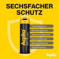 Aqiila® USB-Akku mit Ladekabel USB-C Li-Ion 18650 2.000 mAh, 1 St.