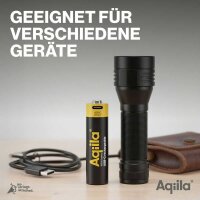 Aqiila® USB-Akku mit Ladekabel USB-C Li-Ion 18650 2.000 mAh, 1 St.
