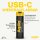 Aqiila® USB-Akku mit Ladekabel USB-C Li-Ion 18650 2.000 mAh, 1 St.