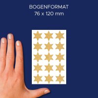 AVERY Zweckform Aufkleber Stern, gold, 30 Etiketten