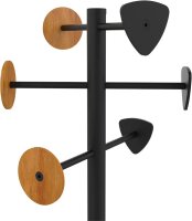 unilux Kleiderständer BORA BAMBOO schwarz Metall 6 Haken 38,0 x 178,0 cm, 1 St.
