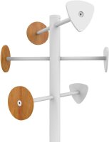 unilux Kleiderständer BORA BAMBOO weiß Metall 6 Haken 38,0 x 178,0 cm, 1 St.