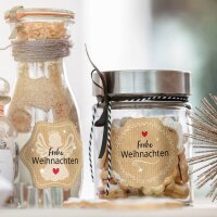 AVERY Zweckform Aufkleber Frohe Weihnachten, braun, 8 Etiketten
