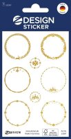 AVERY Zweckform Aufkleber Kreise, gold, 8 Etiketten