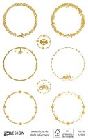 AVERY Zweckform Aufkleber Kreise, gold, 8 Etiketten