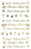 AVERY Zweckform Aufkleber Frohe Weihnachten, gold, 9...