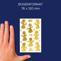 AVERY Zweckform Aufkleber Engel, gold, 8 Etiketten