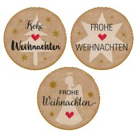 AVERY Zweckform Aufkleber Frohe Weihnachten, braun, 50 Etiketten