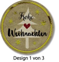 AVERY Zweckform Aufkleber Frohe Weihnachten, braun, 50 Etiketten