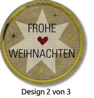 AVERY Zweckform Aufkleber Frohe Weihnachten, braun, 50 Etiketten