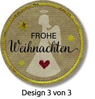 AVERY Zweckform Aufkleber Frohe Weihnachten, braun, 50 Etiketten