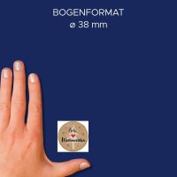 AVERY Zweckform Aufkleber Frohe Weihnachten, braun, 50 Etiketten