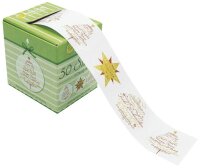 AVERY Zweckform Aufkleber Weihnachtsmotive, 50 Etiketten