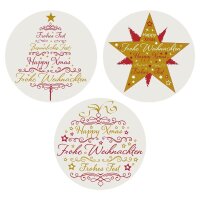 AVERY Zweckform Aufkleber Weihnachtsmotive, 50 Etiketten