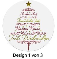 AVERY Zweckform Aufkleber Weihnachtsmotive, 50 Etiketten