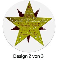 AVERY Zweckform Aufkleber Weihnachtsmotive, 50 Etiketten