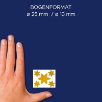 AVERY Zweckform Aufkleber Stern, gold, 150 Etiketten
