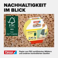tesa PROFESSIONAL Malerband gelb 38,0 mm x 25,0 m 1 Rolle