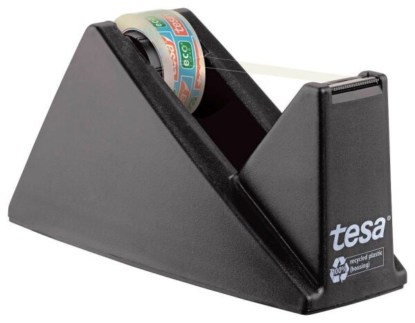tesa Tischabroller CLEAR RECYCLED schwarz