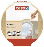 tesa KURVEN Kreppband beige 25,0 mm x 25,0 m 1 Rolle