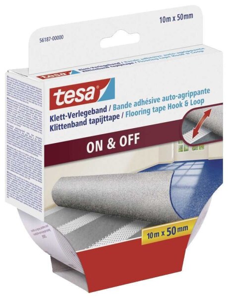 tesa Klettband ON & OFF® weiß, 1 Rolle