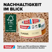 tesa CLASSIC Kreppband beige 50,0 mm x 50,0 m 1 Rolle