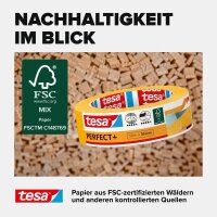 tesa PERFECT+ Kreppband orange 30,0 mm x 50,0 m 1 Rolle